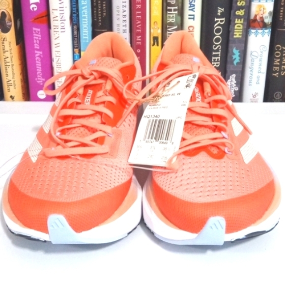 ADIZERO CORAL FUSION ORANGE PEACH WHITE CROSS TRAINER RUNNING SHOES SIZE 7 NWT - Picture 2 of 9